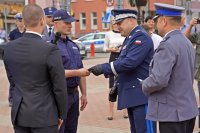 Święto Policji Łomża - uroczysty apel. Przekazanie i poświęcenie samochodu dla Komendy miejskiej Policji w Łomży.