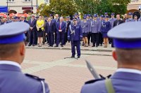 Święto Policji Łomża - uroczysty apel. Przemówienie Komendanta Wojewódzkiego Policji w Białymstoku.
