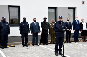 Komendant Wojewódzki Policji w Białymstoku nadinspektor Robert Szewc przemawia