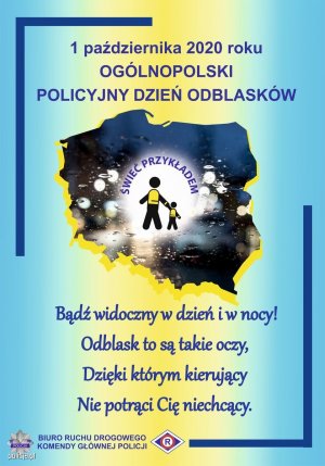 Plakat Ogólnopolskiego Policyjnego Dnia Odblasków