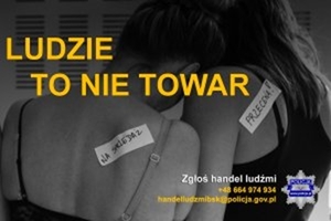 plakat dotyczący handlu ludźmi